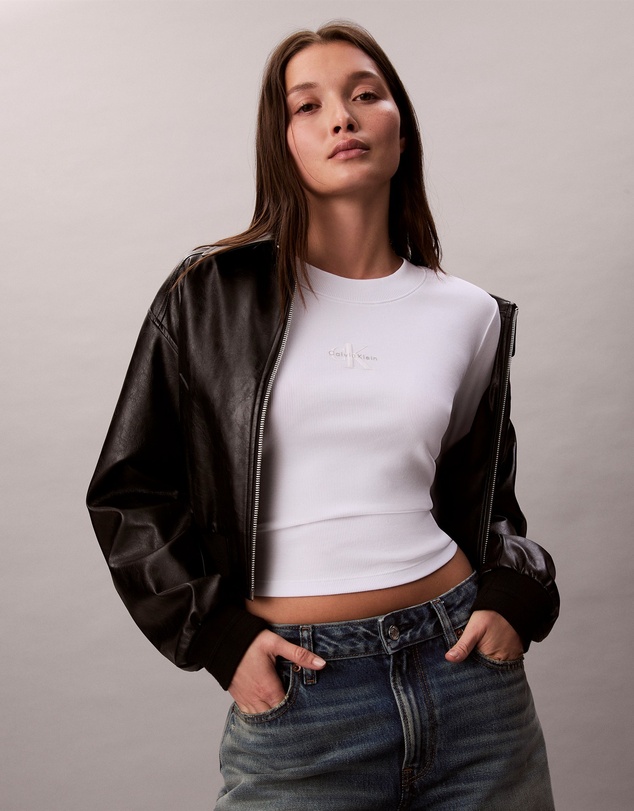 Calvin Klein Jeans - Monogram Logo Long Sleeve Baby Tee