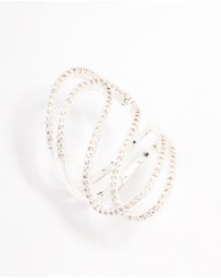 Lovisa - Lovely Silver Ribbon Cubic Zirconia Ring