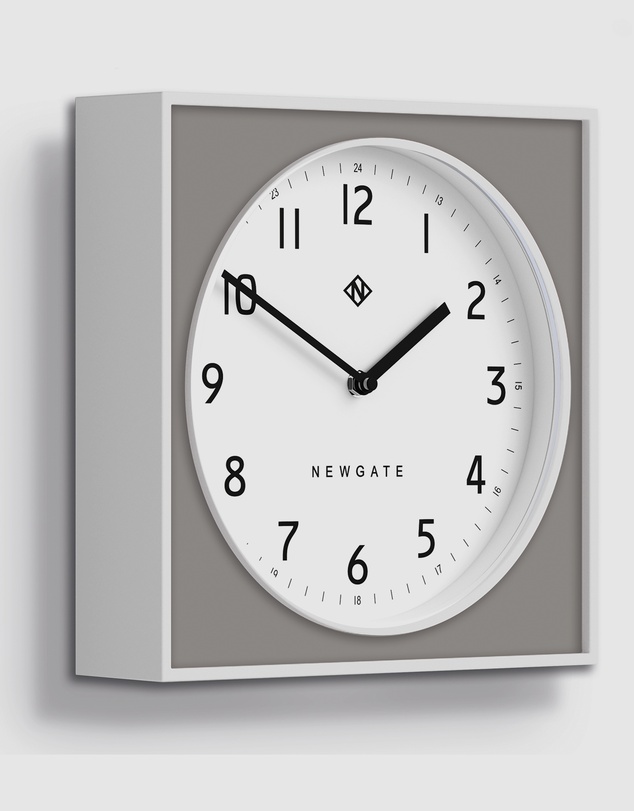 Newgate - Newgate Burger & Chips Wall Clock Posh Grey