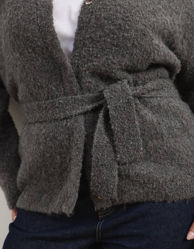 Atmos&Here Curvy - Jovie Boucle Knit Cardigan
