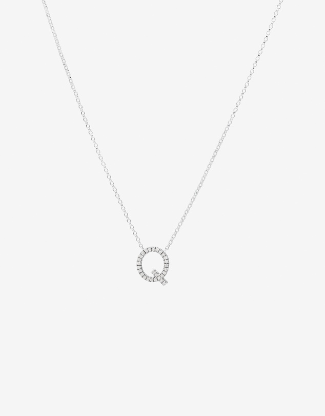 Michael Hill - Q Initial Necklace with 0.10 Carat TW of Diamonds in 10kt White Gold