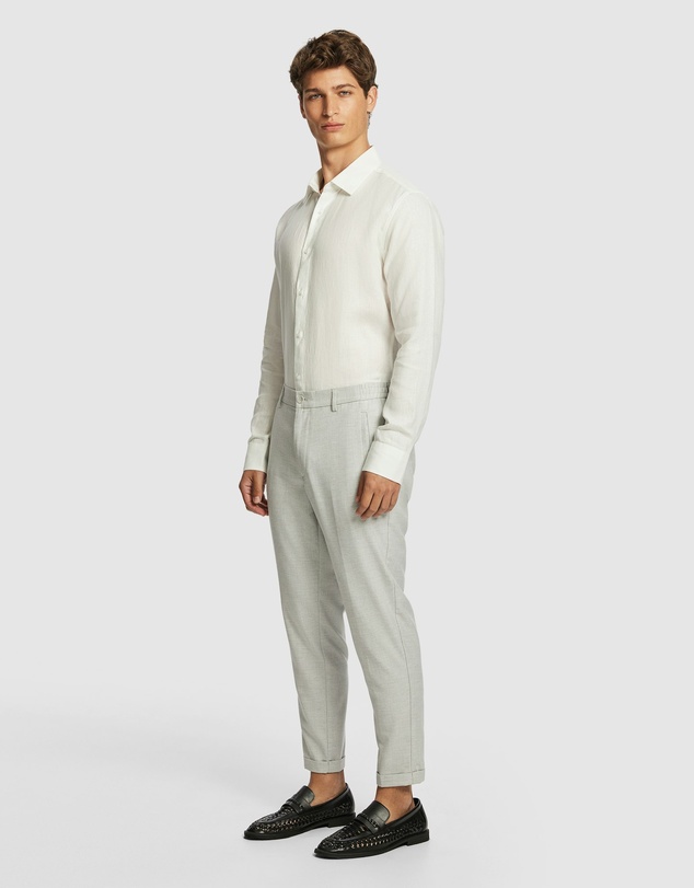 yd. - Malta Smart Slim Linen Shirt
