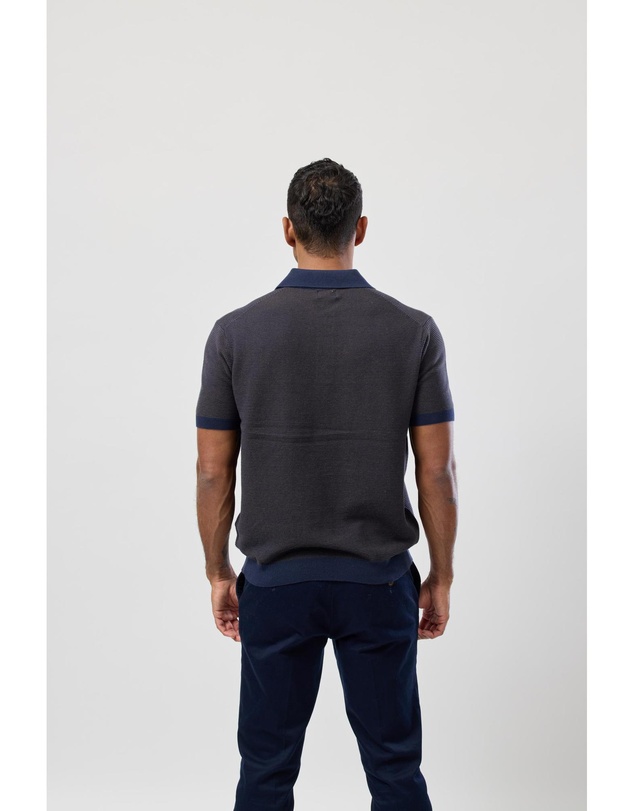 Brooksfield - Stripe Knitted Polo