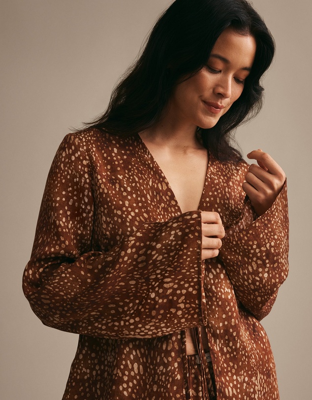Resting - Lightweave Bamboo Zara Long Sleeve Top