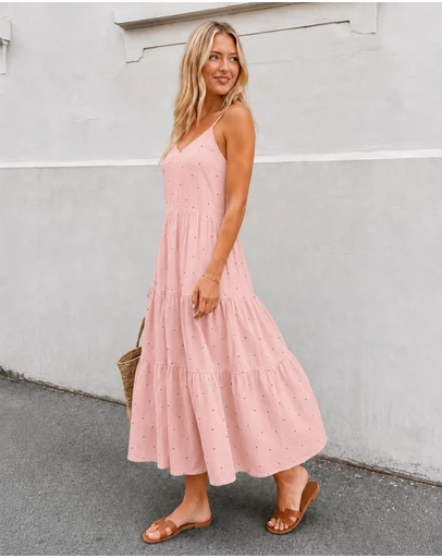 Esther & Co - Sona Dress - Pink Spot