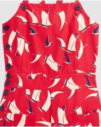 Polo Ralph Lauren - Sailboat-Print Cotton Canvas Rompers - ICONIC EXCLUSIVE - Kids-Teens