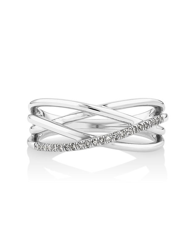 Michael Hill - Ring with 0.10 Carat TW of Diamonds in Sterling Silver