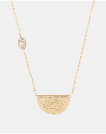 By Charlotte - Gold Eye of Peace Necklace