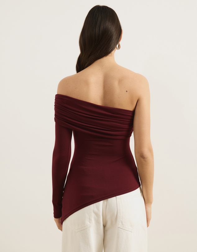 Atmos&Here - Lana Jersey Off Shoulder Long Sleeve Top