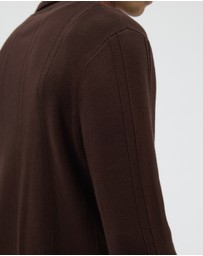 AERE - Textured Long Sleeve Polo