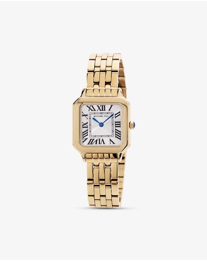 Michael Hill - Women’s Square Dial Watch in Gold-Tone Stainless Steel
