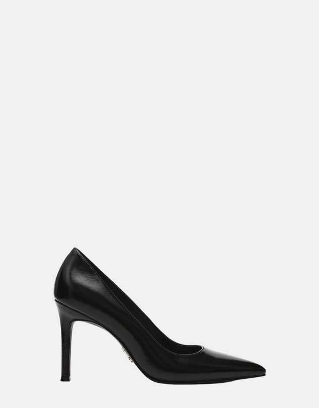 Steve Madden - Secured Black Leather Heels