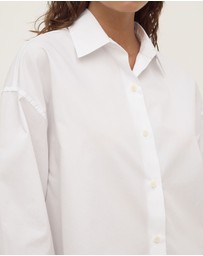 Assembly Label - Aurora Cropped Cotton Poplin Shirt