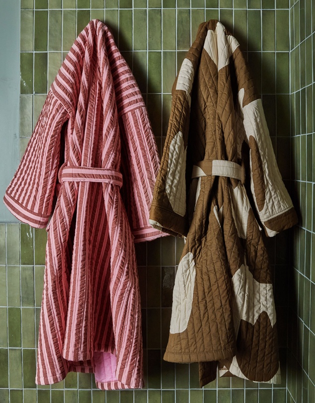 Mosey Me - Sundae Seersucker Quilted Robe