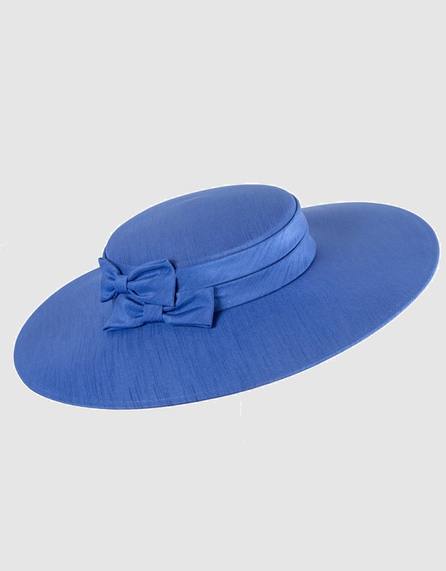 Max Alexander - Royal Blue Wide Brim Boater Hat