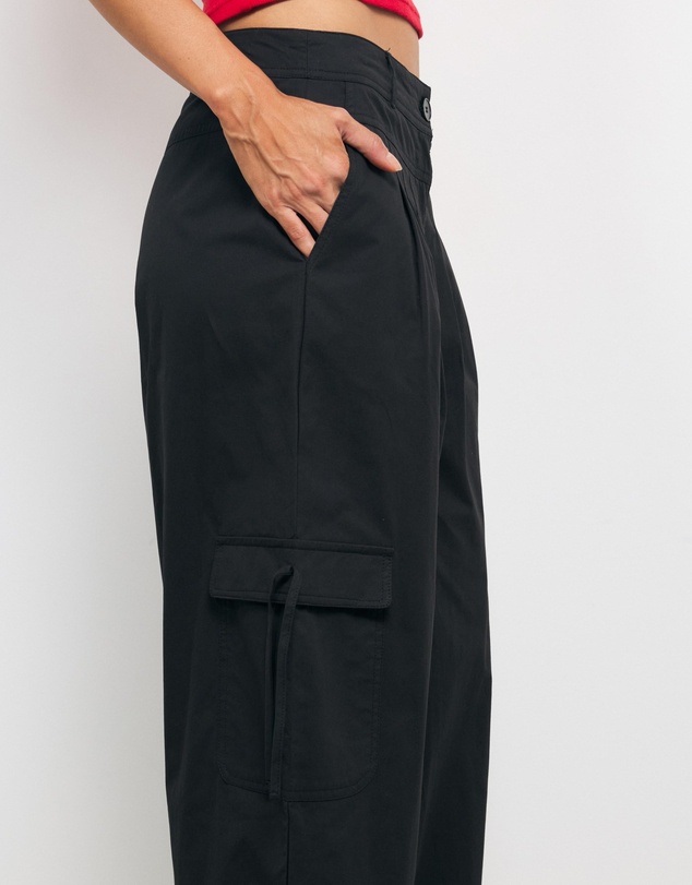 AERE - Cargo Tie Detail Barrel Leg Pants