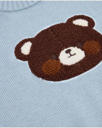 Country Road - Cotton Bear Applique Knit