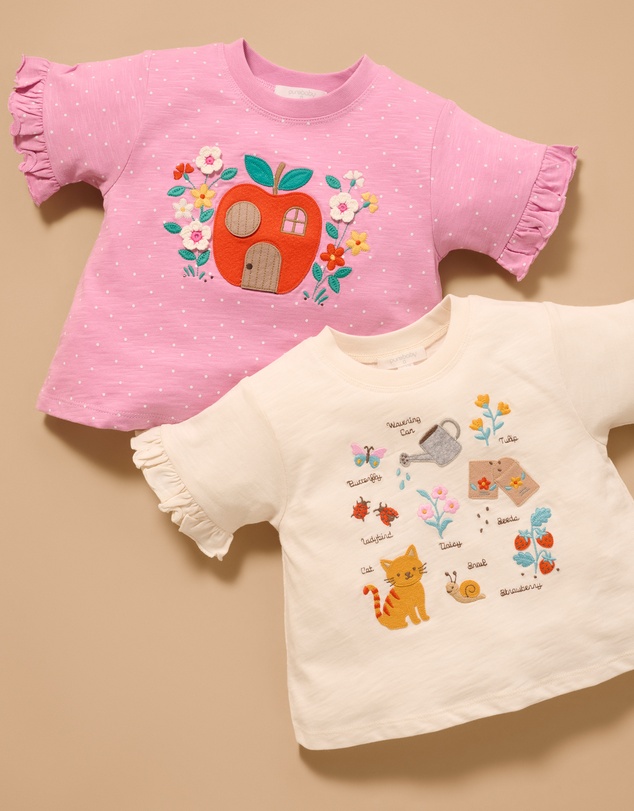 Purebaby - Ruffle Tee-Kids-Babies