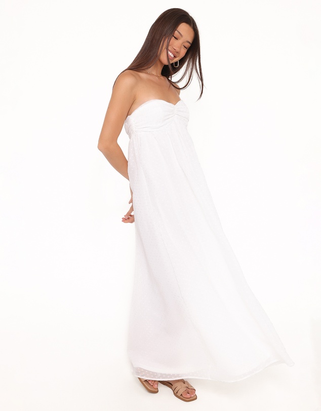 Petal & Pup - Vee Strapless Maxi Dress - White