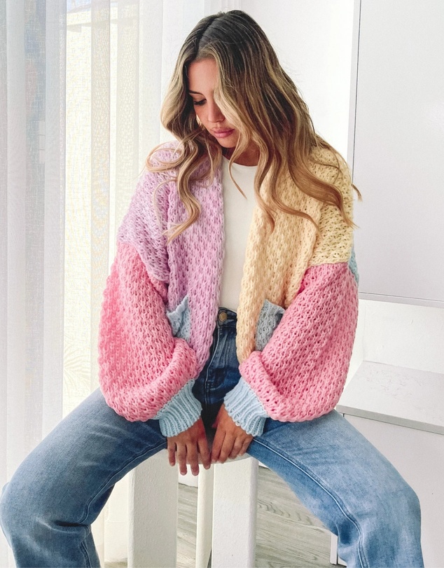 Esther & Co - Colline Cardigan - Yellow Multi