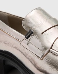 AllSaints - Lola Metallic Loafers - Women's
