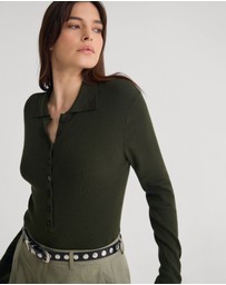 Oxford - Onyx Ribbed Bodysuit
