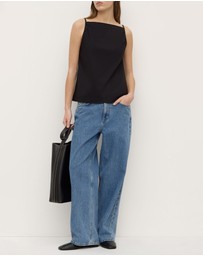 Assembly Label - Annie Poplin Tank Black