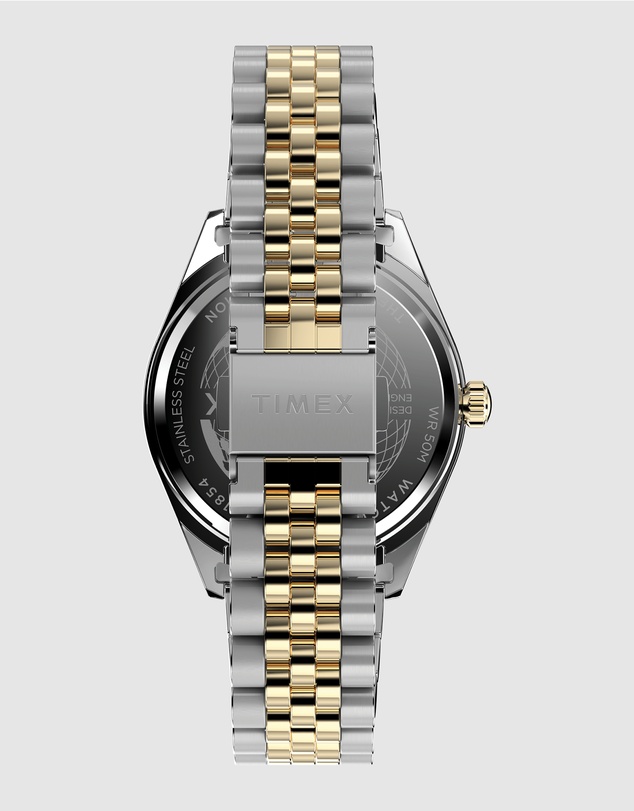 TIMEX - Timex Men’s Legacy 41mm Two Tone Case Green Dial Bracelet