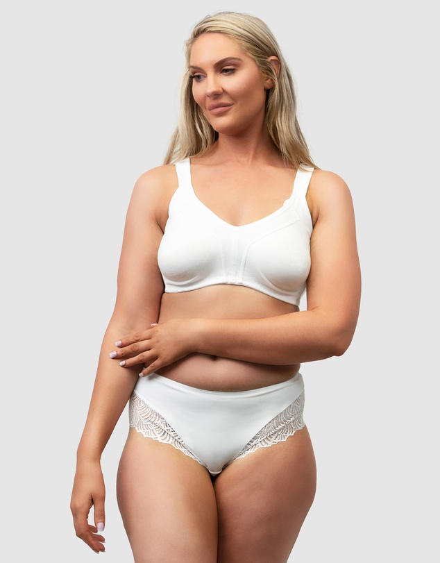 Naturana - Side Smoothing Organic Cotton Wirefree Minimiser Bra