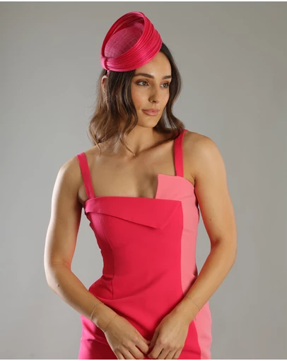 Morgan & Taylor - Blaze Beret Fascinator in Hot Pink