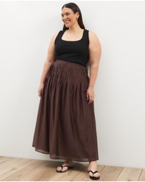 Atmos&Here Curvy - Frankie Pleated Maxi Skirt