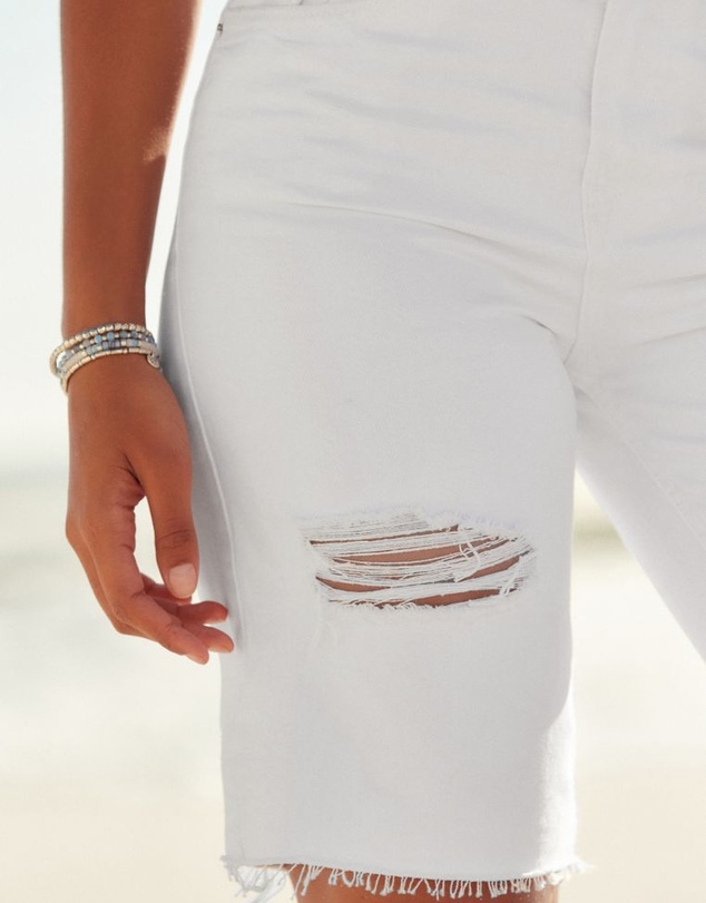 NEXT - Ripped Denim Bermuda Shorts