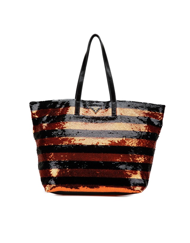Pre-Loved by Azura Reborn - Pre-Loved Satin Sequin Stripes Tote