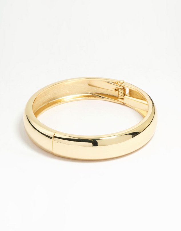 Lovisa - Gold Plated Smooth Hinged Bangle