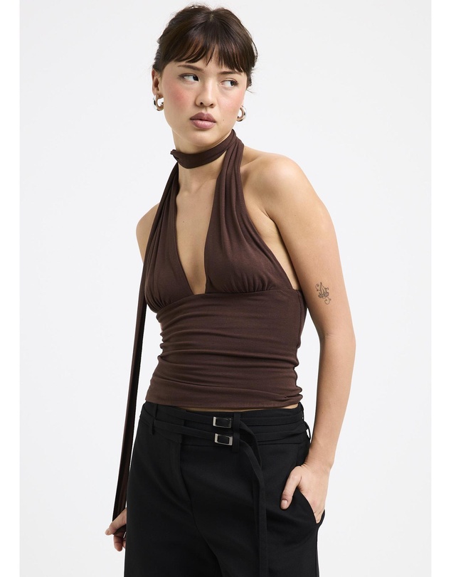 Alice In The Eve - Eloise Halter Scarf Top