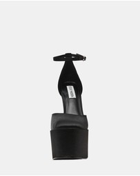 Steve Madden - Selestine Black Satin Heels