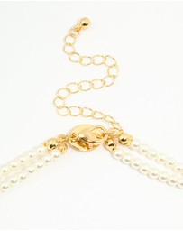 Lovisa - Gold Plated Pearl Layered Choker Necklace
