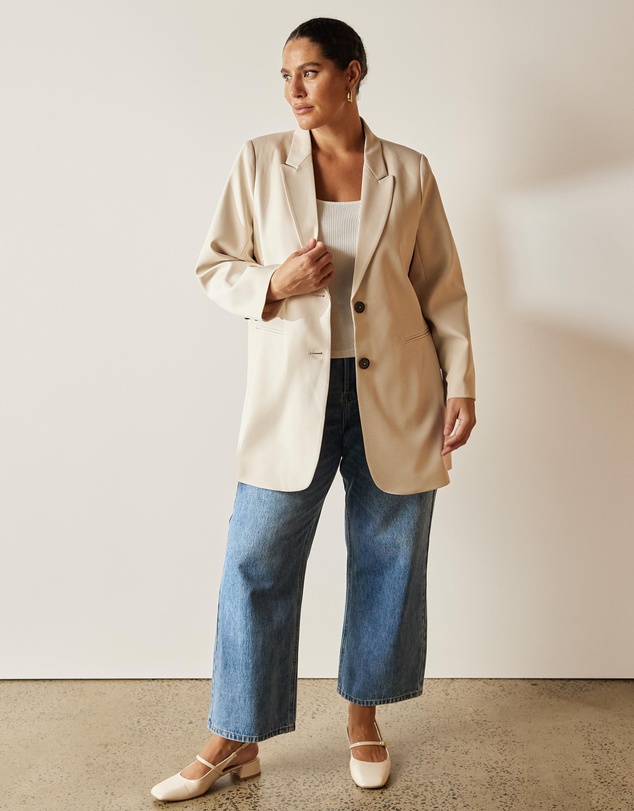 Atmos&Here Curvy - Mika Longline Blazer Coat
