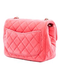 Pre-Loved by Azura Reborn - Pre-Loved Mini Square Classic Velvet Pearl Crush Single Flap