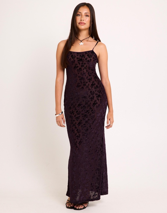 Alice In The Eve - Devon Burn Out Slip Maxi Dress