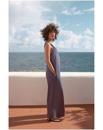 NEXT - 100% Cotton Jersey Wide Leg V-Neck Jumpsuit