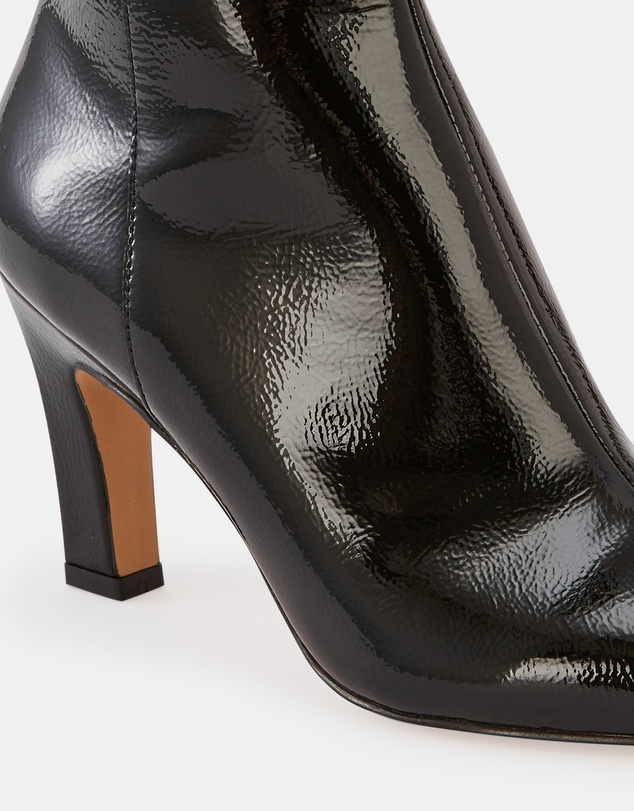 Wittner - Loz Crinkle Patent Leather Ankle Boots