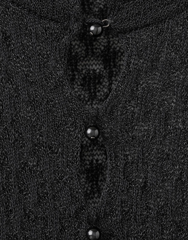 M.N.G - Openwork Knitted Sweater With Bead Fastening