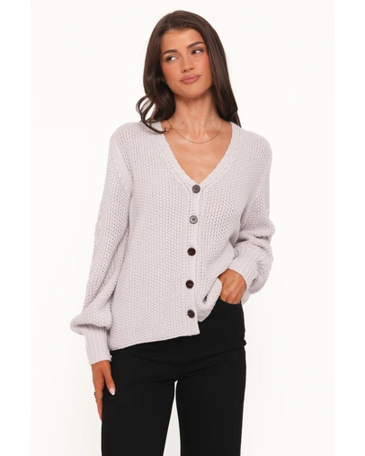 Petal & Pup - Arcadia Floral Cardigan - Light Grey