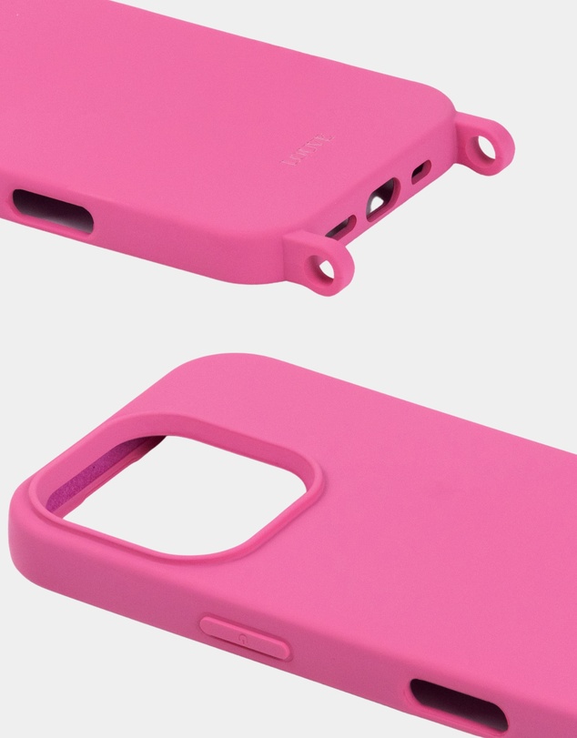 LOUVE COLLECTION - Hot Pink Case + Moon Pearl Chain