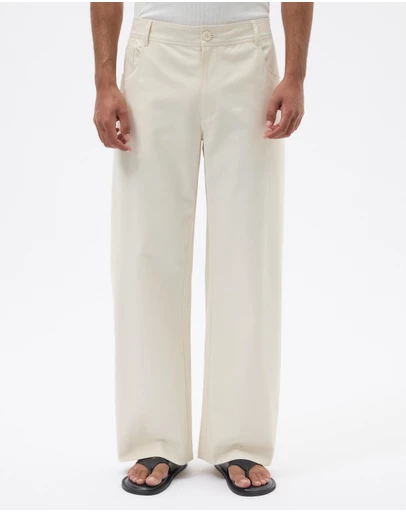 AERE - Cotton Twill Wide Trousers