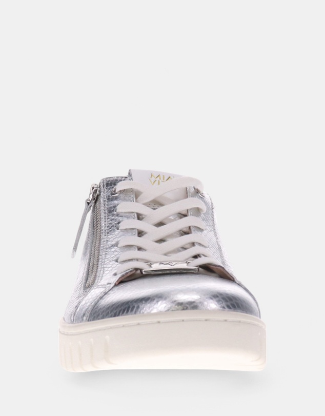 Mia Vita - Luna Zip Casual Sneaker - Silver Snake