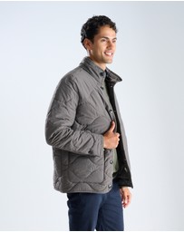 3 Wise Men - 3 Wise Men Quilted Jacket Charcoal