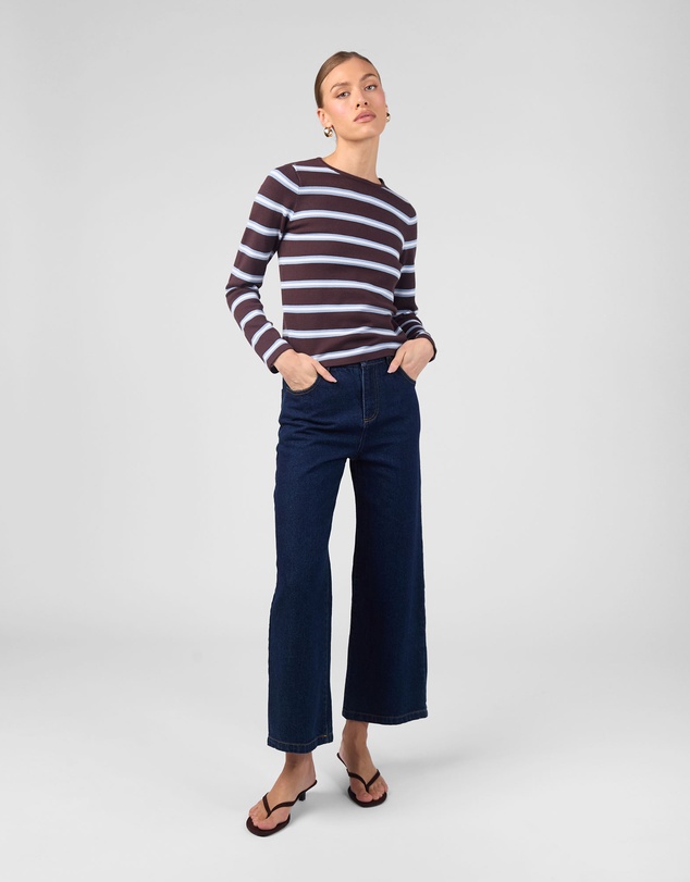 MVN - Stripe Long Sleeve Knit Top