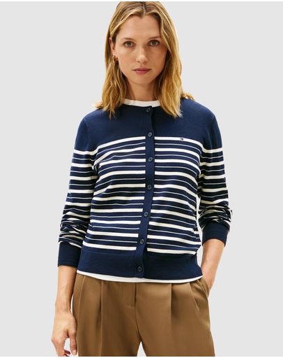 Dark Night Navy & Calico Multi Stripe